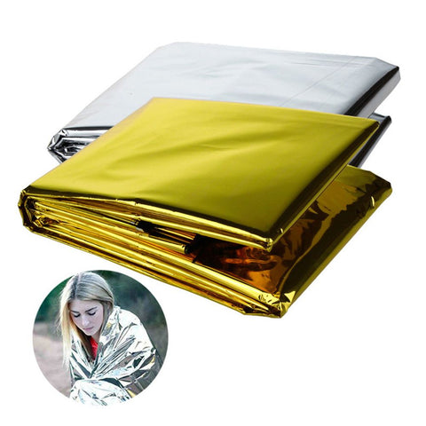 Emergency Thermal Foil Blanket, Windproof/ Waterproof